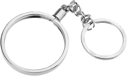 Silver Keychain for Larger Medallions