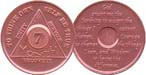 AA 7 Month Aluminum Medallion