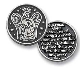 Guardian Angel Pewter Token Coin