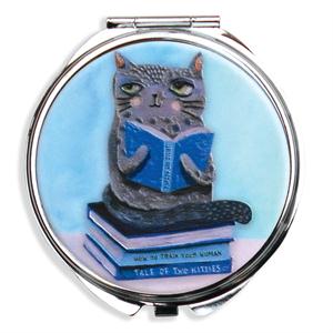 Cat and Books Pill Box
