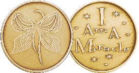 I Am A Miracle - Butterfly Bronze Medallion