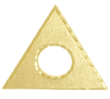 14k Gold Pendant Al Anon Symbol with Diamond Cut Accents