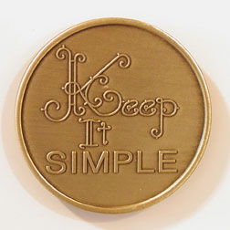 Keep It Simple Bronze Medallion