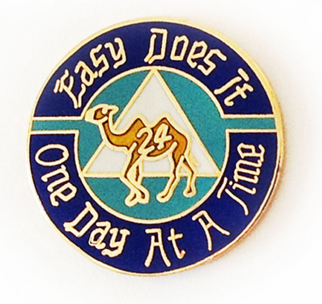 Easy Does It / One Day at a Time Camel Pin
