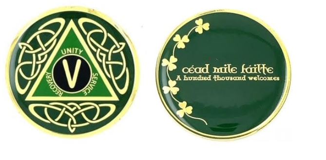 Celtic Inspired Tri-plate AA Medallion