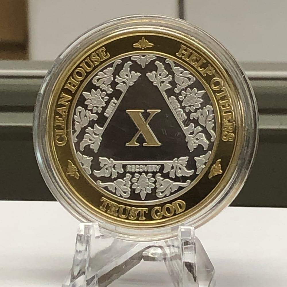 AA Etched Bi Plate Medallion
