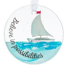 Believe in Possibilities Sailboat Ornament