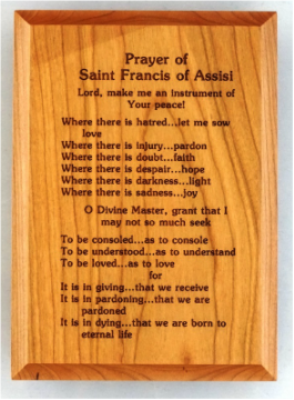 5x7 Prayer of St. Francis Wall Plaque