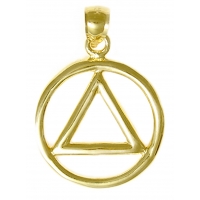 14k Gold Heavy Wire Style Pendant - Click Image to Close