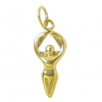 14k Gold, AA Women in Recovery Pendant, Small Size