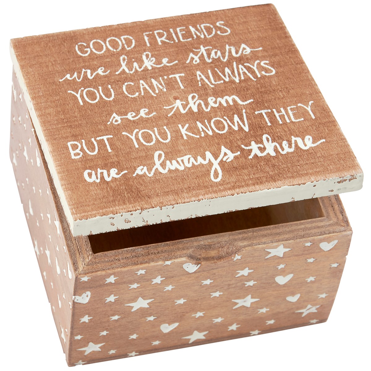 Good Friends Are Like Stars Hinged Box