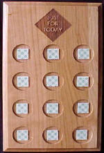 Wood 12 Hole Just For Today Medallion Holder