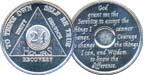 AA 24 Hour Aluminum Medallion