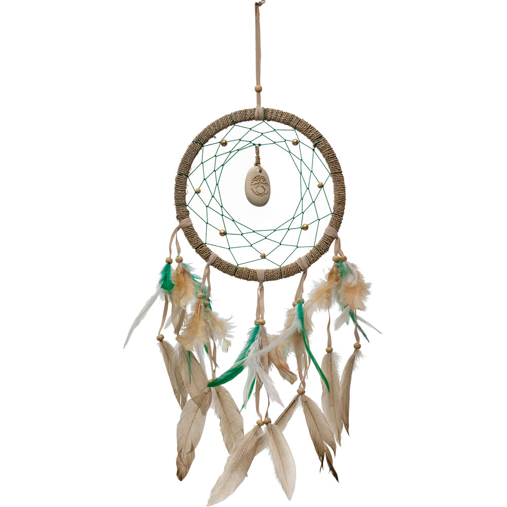 Dreamcatcher with Natural River Stone Tree of Life
