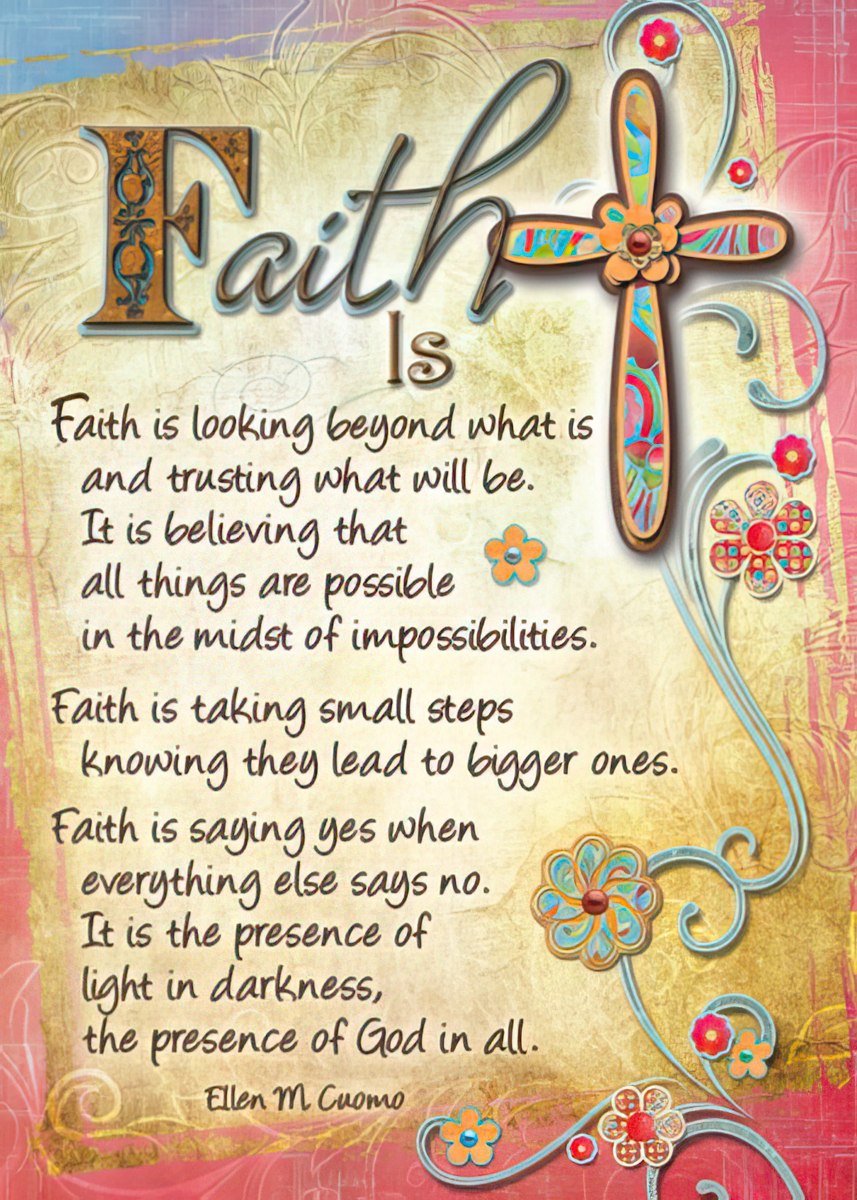 Faith is Looking beyond.....Christian magnet