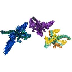 3D Printed Fidget Mini Crystal Winged Dragon - Assorted Colors