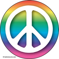 Peace Sign Round magnet