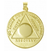 14k Gold, Large Recovery Medallion - Click Image to Close