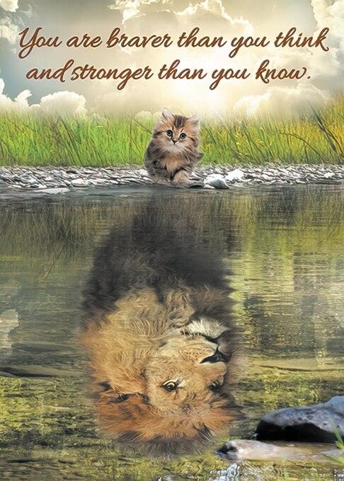 You are Braver than you think... cat Magnet