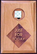 Wood Just For Today Medallion Plaque - Click Image to Close