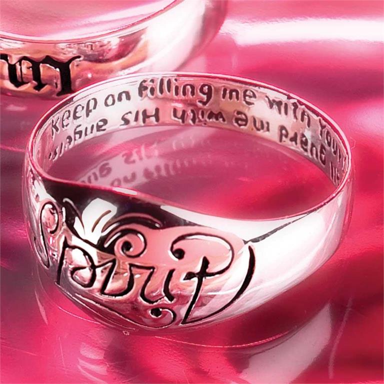 Sterling Silver Angel/Spirit Ambigram Ring