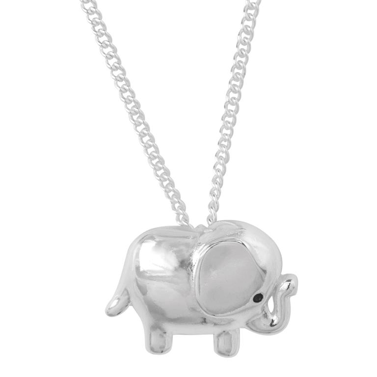Silver Plated Elephant Necklace