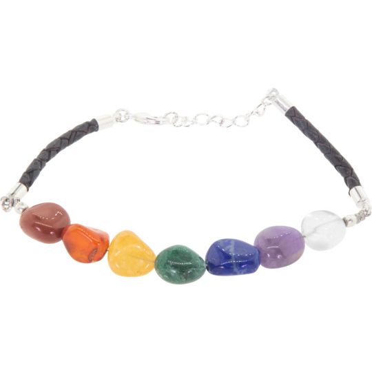 Tumbled Stone Bracelet w/ Clasp - Chakra