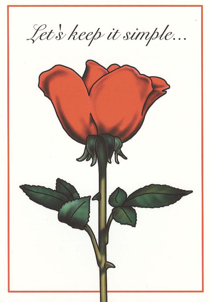 Keep It Simple Rose Card - Click Image to Close