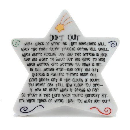 Don't Quit Star Plaque - Click Image to Close