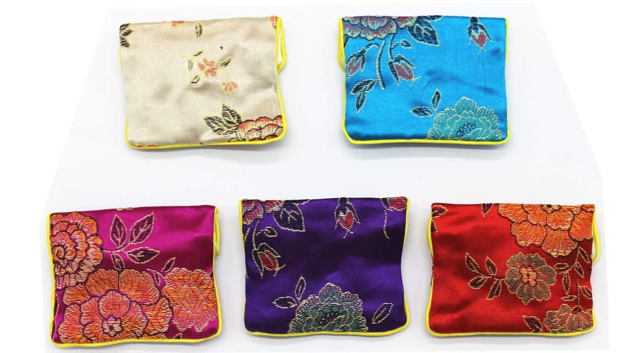 Silk Embroidered Coin Purse - Click Image to Close