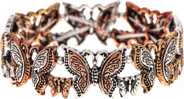 Multimetal Butterflies Bracelet