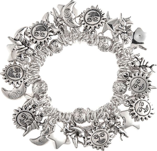 Silver Celestial Big Charms Bracelet