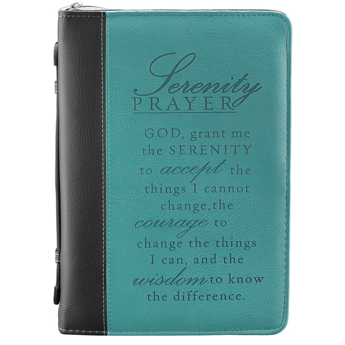 Serenity Prayer Two-tone Aqua Faux Leather Cover