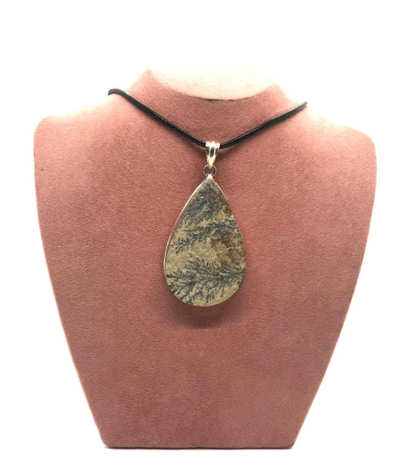 Teardrop German Dendritic Opal Necklace