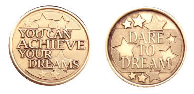 You Can Achieve Your Dreams Bronze Medallion - Click Image to Close