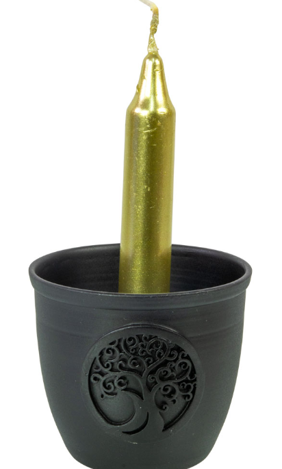 Metal Pot Mini Candle Holder - Tree of Life