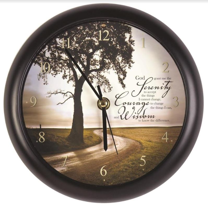 Serenity Prayer Musical 8" Wall Clock