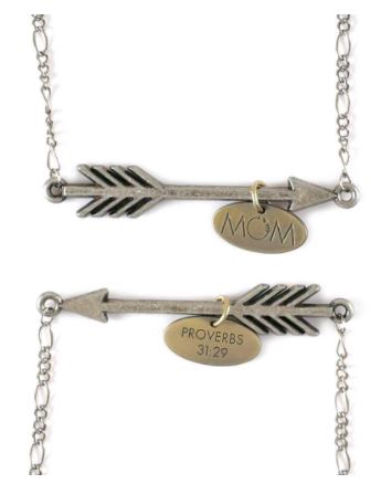 Mom Arrow Necklace - Click Image to Close