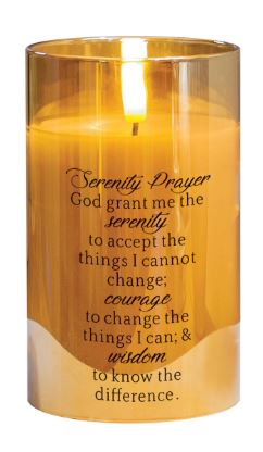 Serenity Prayer (Gold) LED Candle