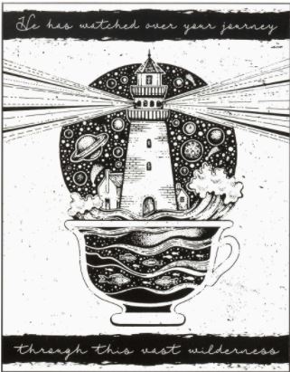 Lighthouse Sketch Print Wall Plaque