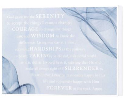 Full Serenity Prayer Wall Plaque - Blue/White