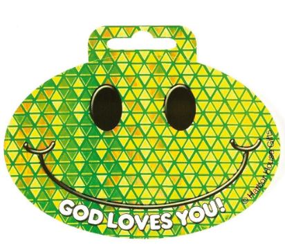 God Loves You Holographic Smiley Sticker