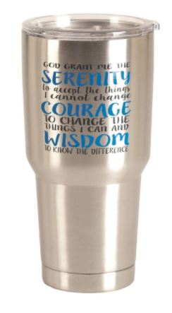 Serenity Prayer Stainless Steel Tumbler - Click Image to Close