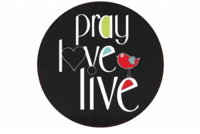 Pray Love Live Round Sticker