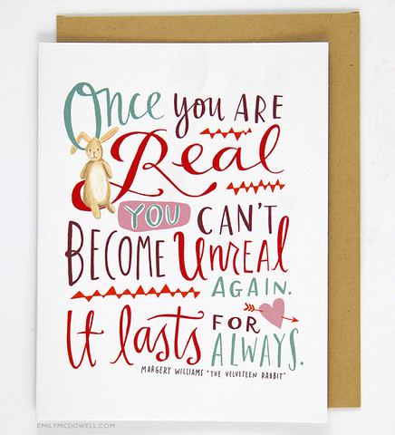 Once You Are Real...Card