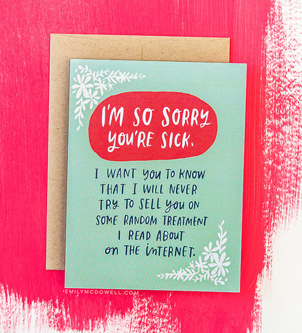 I'm So Sorry You're Sick... Card
