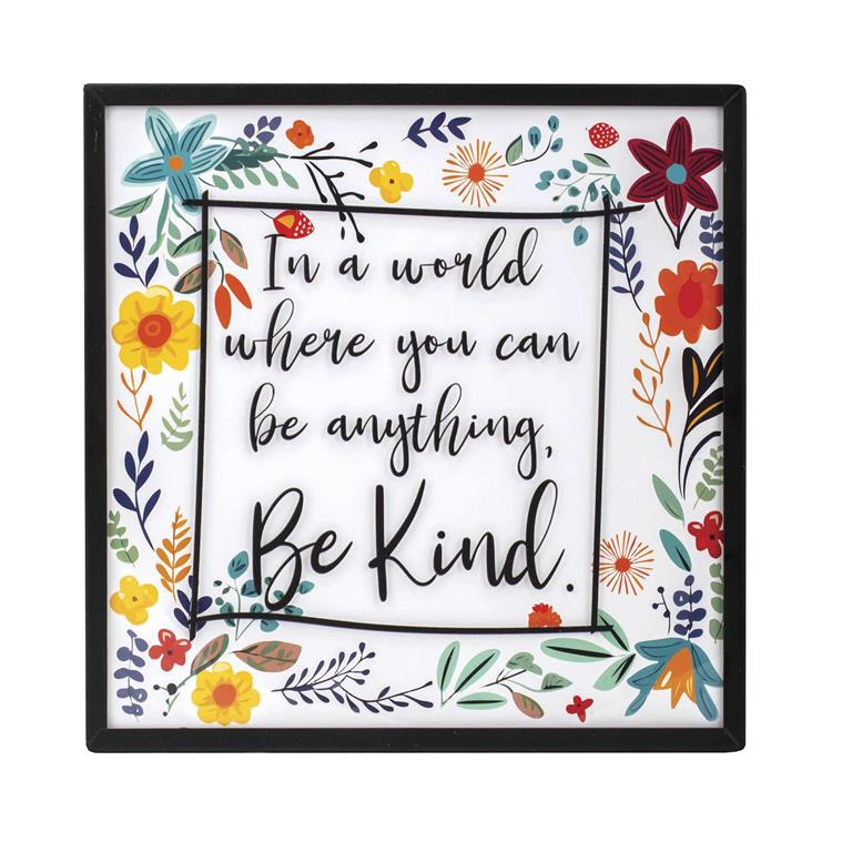 Be Kind Colorful Framed Wall Art
