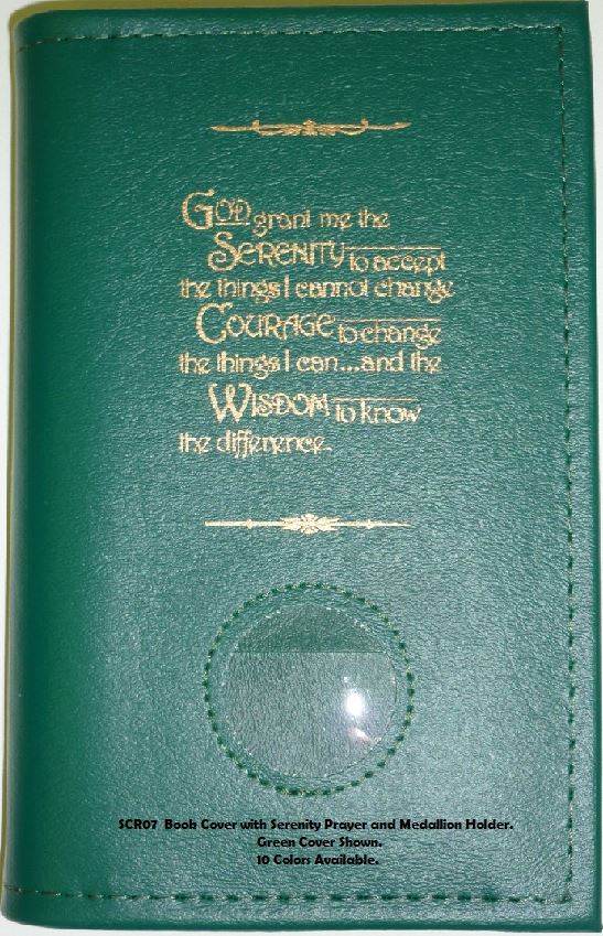 Paperback AA Big Book Book Cover with Serenity Prayer