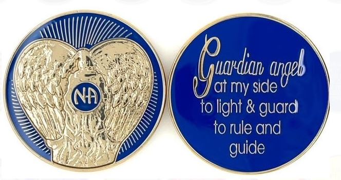 NA Guardian Angel Tri-plate Blue Coin