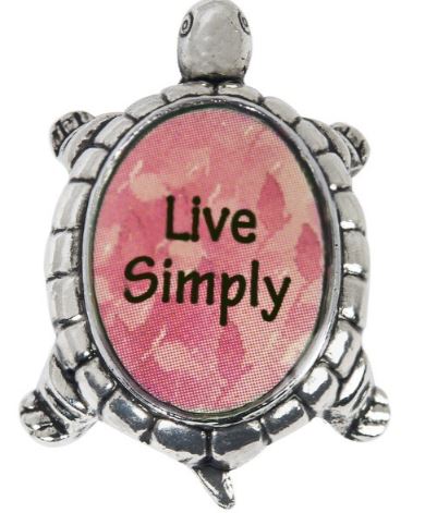 Lucky Turtle Pocket Token - Live Simply (Pink)